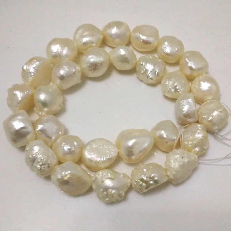 16 inches 10-11mm Natrual White Baroque Drusy Pearls Loose Strand