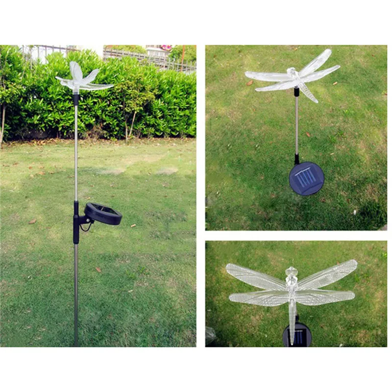 Kleur Rgb Wit Tuin Solar Light Dragonfly/Vlinder/Vogel Gazon Lamp Solar Light IP44 Waterdichte Outdoor Color Change path Lamp