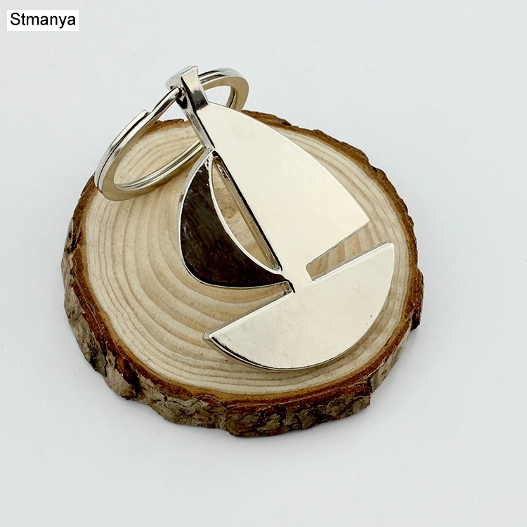 Neuer Doppel-Segelboot Metall-Schlüsselanhänger Ring Schlüsselring Schlüsselkette Liebhaber Romantisch Neu für Weihnachts- und Geburtstagsgeschenk Großhandel – Detail 2