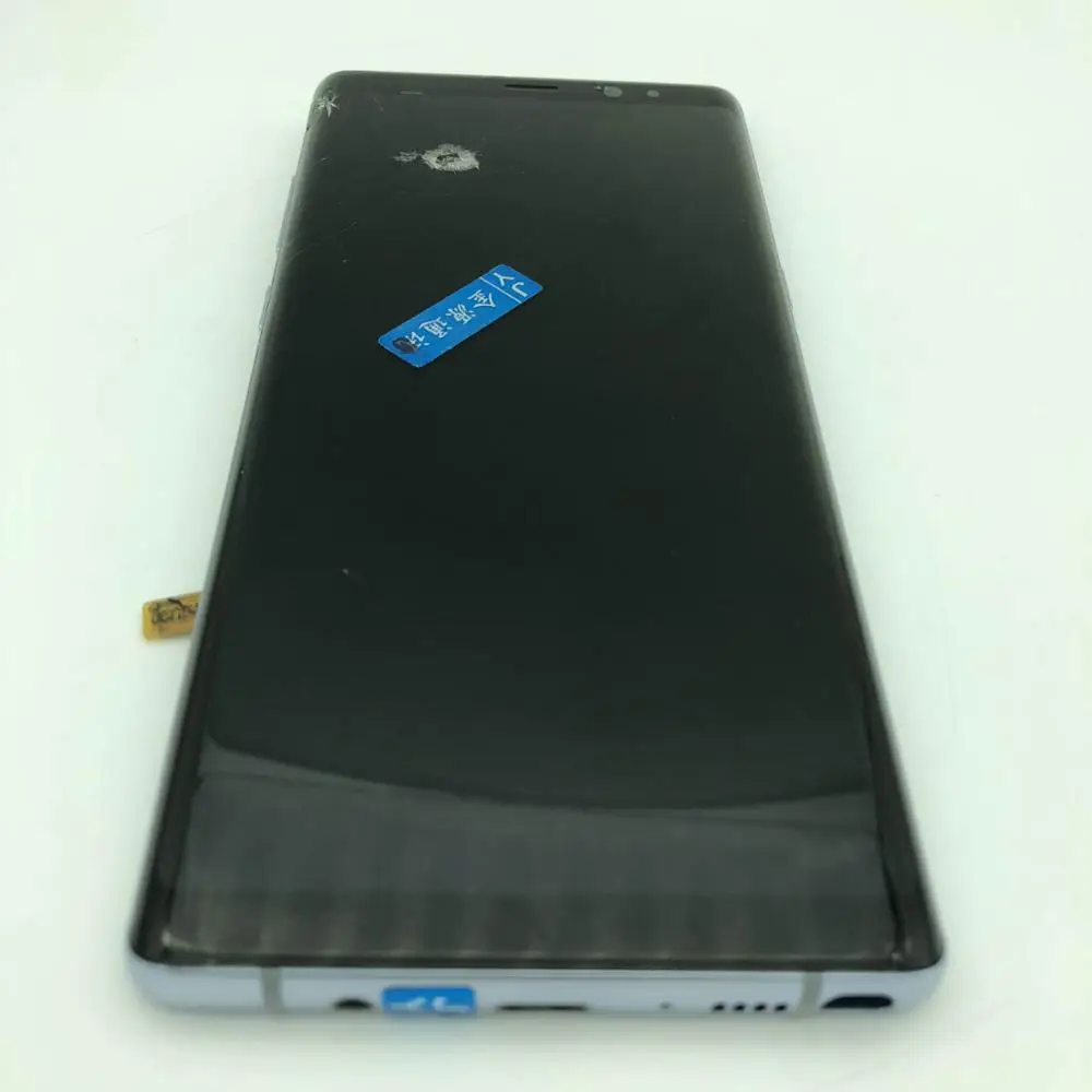 Display lcd quebrado para samsung galaxy note 8 9 10 plus, prática como reparo lcds vidro e quadro médio separado