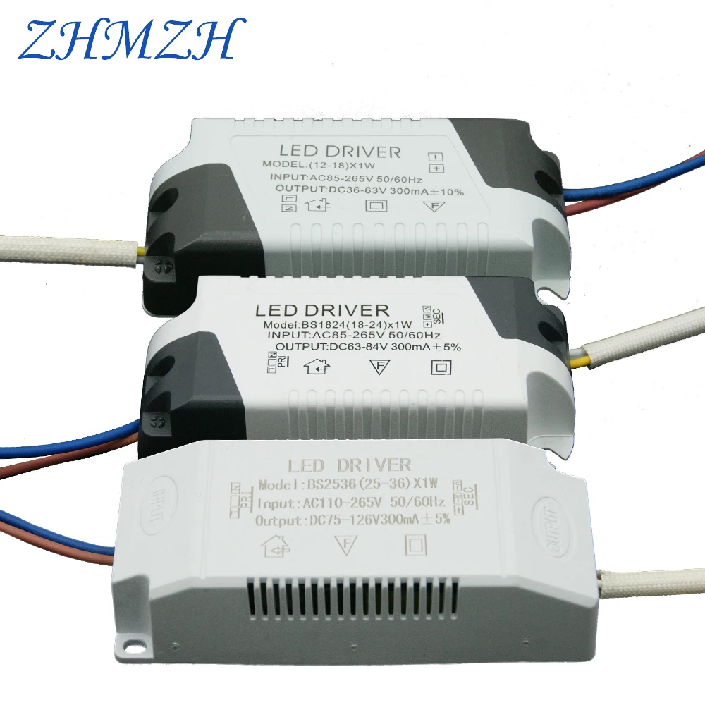 LED Three Color Constant Current Driver 1-60W Power Supply Output 300mA External Two-color Lighting Transformer For LED Ceiling