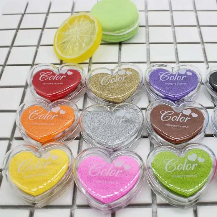 Colorful Love Candy Color Inkpad 5 PCS/Lot Rubber Stamp Ink Pad Engraving Special DIY Stamp Pad