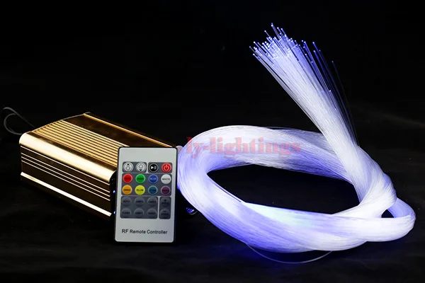 Fashion optic fiber light kit led light engine+clear optical fibres RGB color change stars night light support customized fibers