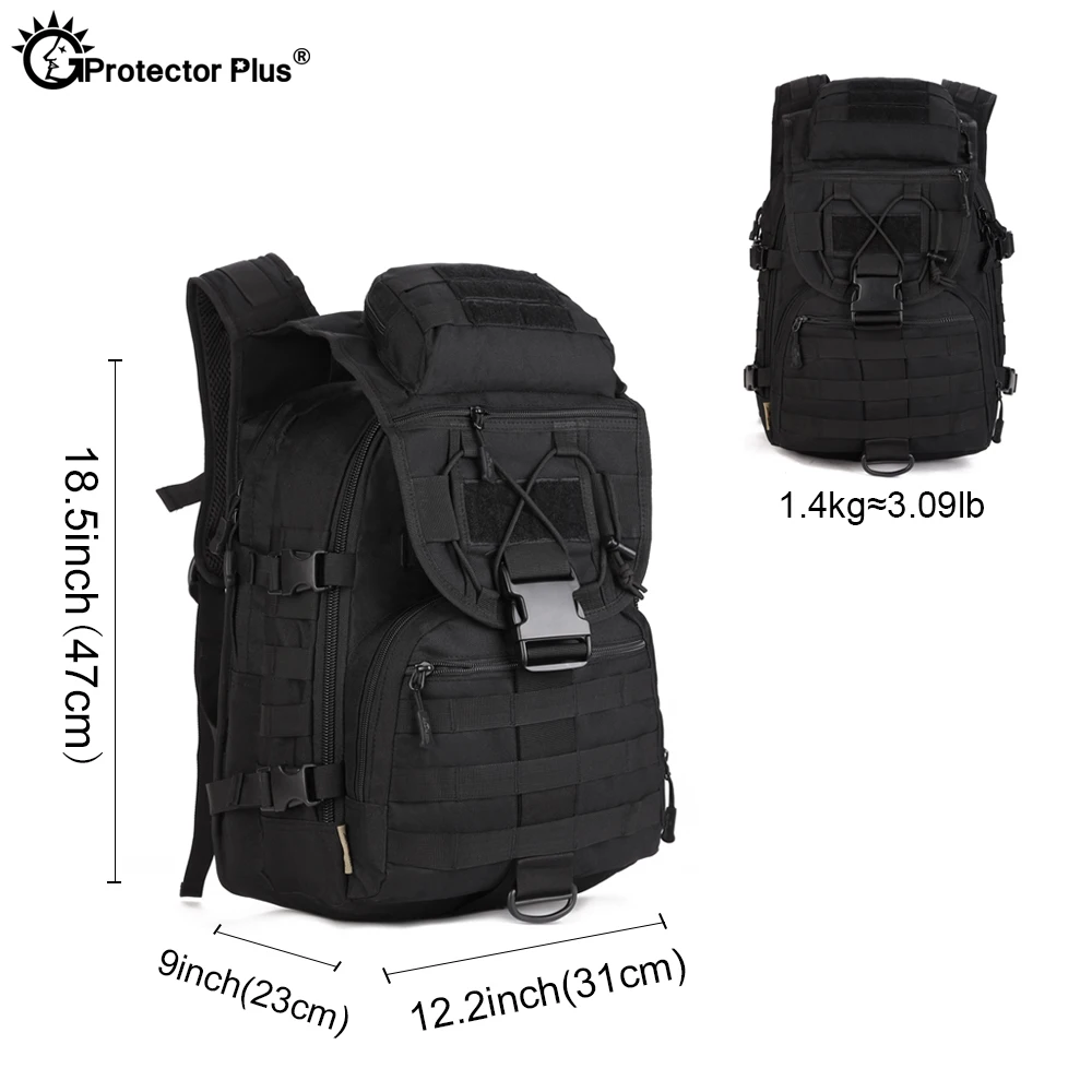 PROTECTOR PLUS 40L Zaino tattico X7 impermeabile per il tempo libero Borse per il movimento del pesce spada Borsa Molle per computer da viaggio all'aperto