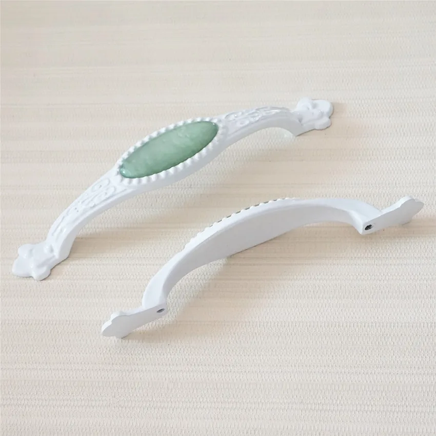 2.5'' 3.75'' 5'' Chic Drawer Knobs Pulls Handles Dresser Pull White Green Kitchen Cabinet Handles Knobs Door Handles