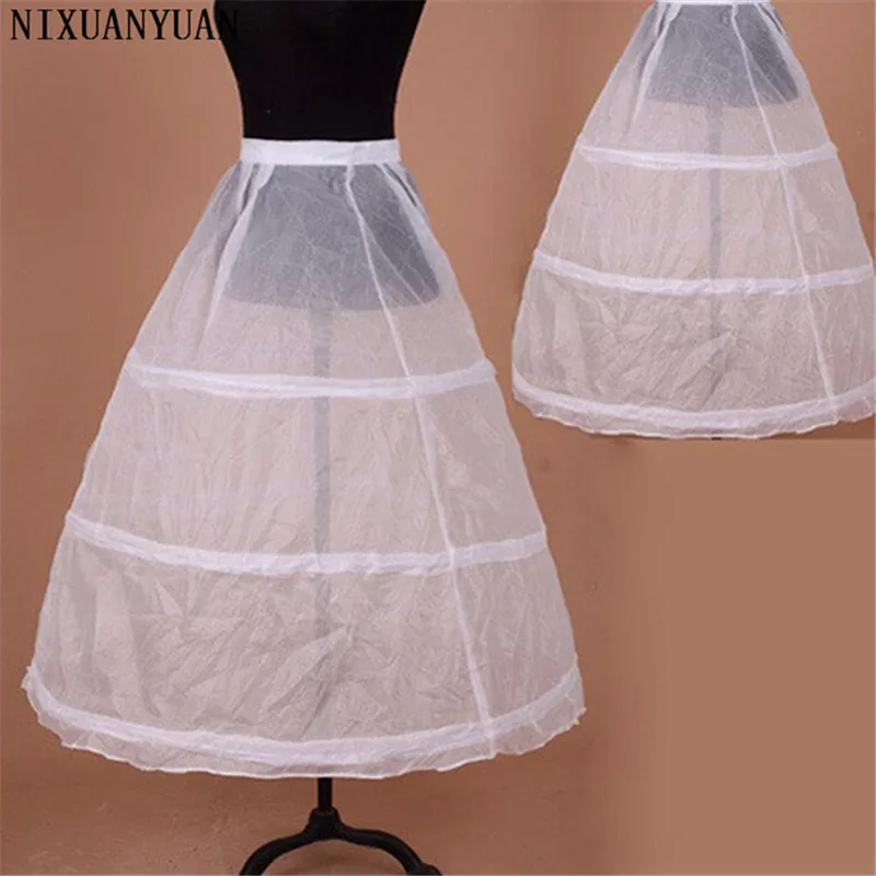 NIXUANYUAN enagua de vestido de novia de bola de 3 aros con cintura elástica, enagua blanca barata, enagua de novia, envío gratis