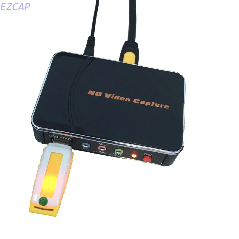 

Original EZCAP card video capture convert 1080P HDMI YPbPr to USB Flash Disk directkly, no pc required. Free shipping