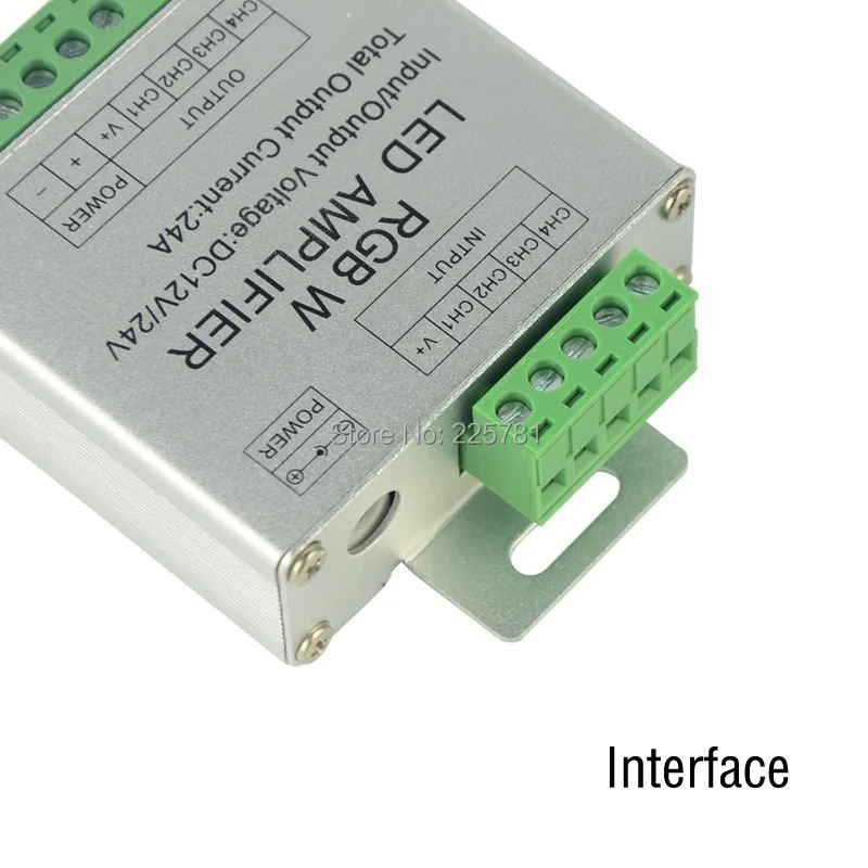 Input Amplifier 24A RGBW DC12-24V untuk Lampu Strip LED RGBW Input 576W
