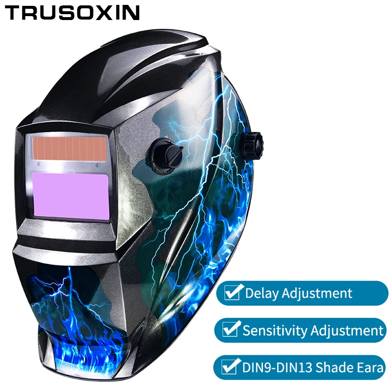 Li battery/Solar Power Automatic Darkening TIG MIG MMA MAG KR KC Electric True color Welding Mask/Welder Cap for Welding Machine