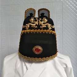 2 colors China Ming dynasty emperor hat Chinese ancient hat China Vintage hat performance cosplay Drama activities opera hat