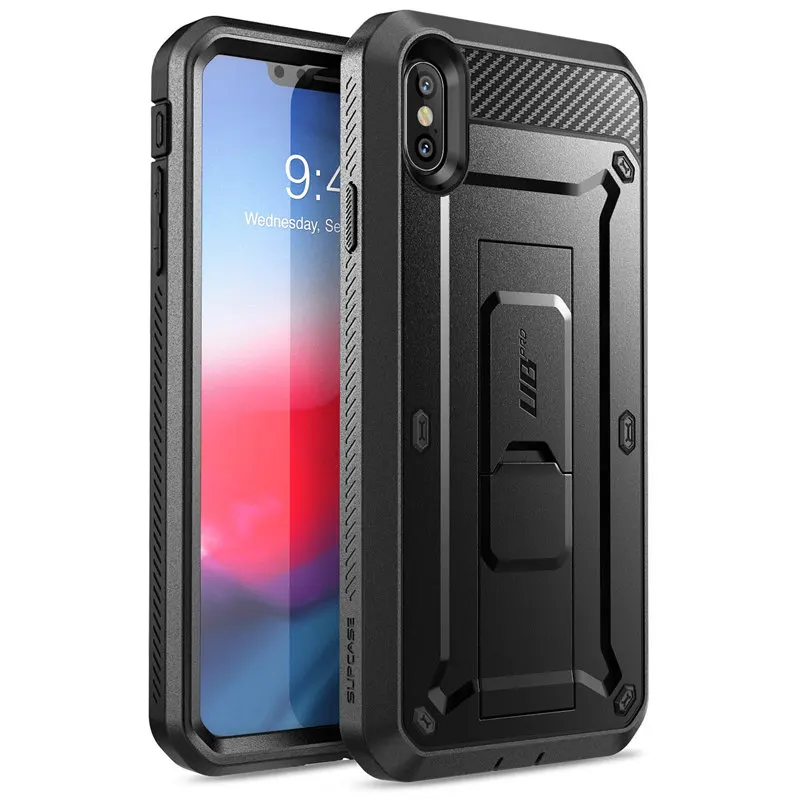 SUPCASE For iPhone Xs Max Case 6.5 inch UB Pro Full-Body Rugged Holster Case with Built-in Screen Protector & Kickstand