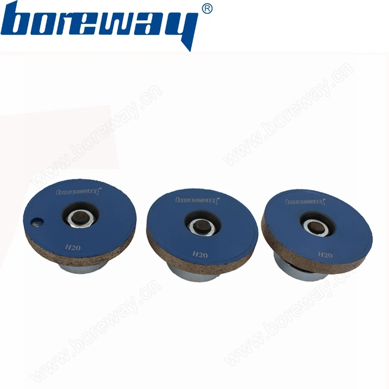 Boreway Metal Continuous H20 Portable Grinding Wheels Diamond Router Cutting Bits With M8/M10/M12 For Calibrating Slab Shape