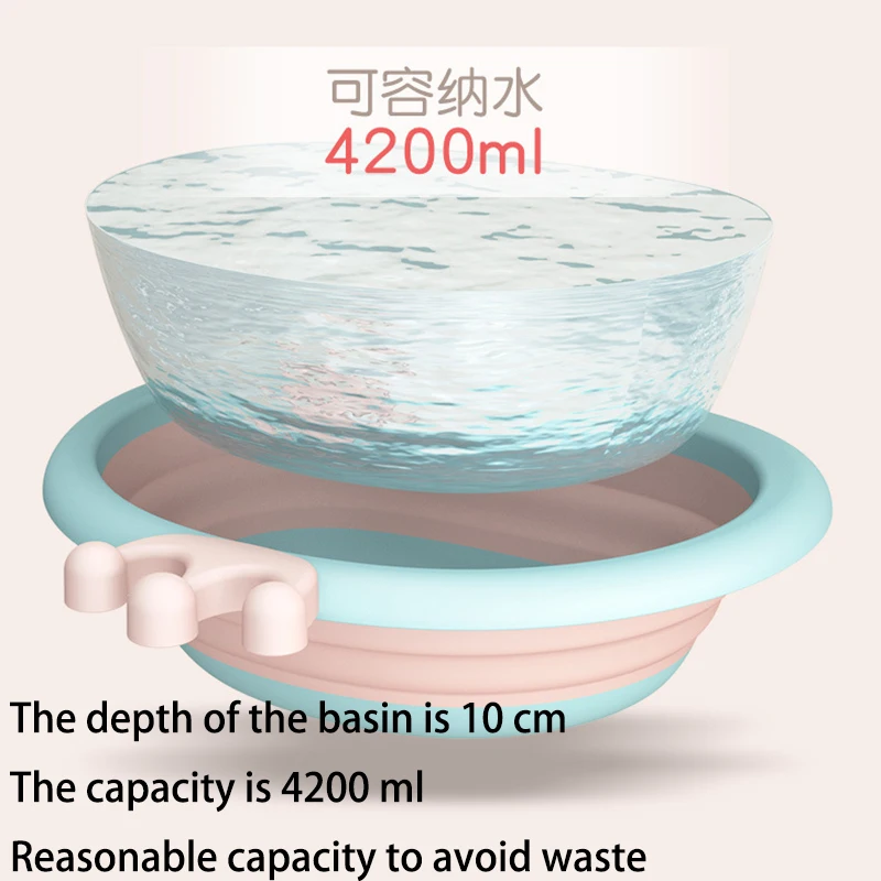 Dropshipping Baby Folding Washbasin Newborn Infant Face Foot Butt Wash Basins Travel Baby Bath Tub Child Collapsible Basin