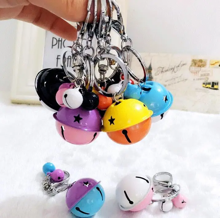 

Wedding Party Favors Christmas Bells Keychain Keyring Key Chain Ring Bag Charm Pendant Handbag Birthday personalised Gift