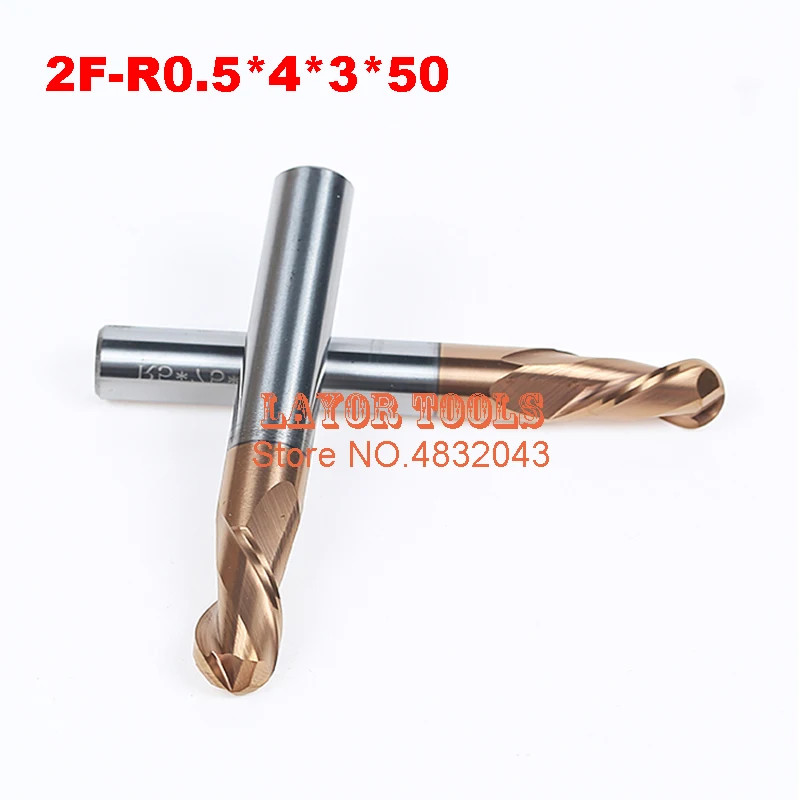 2F-R0.5 HRC60,carbide Square Flatted End Mills coating:nano TWO flute diameter 1 mm, The Lather,boring Bar,cnc,machine