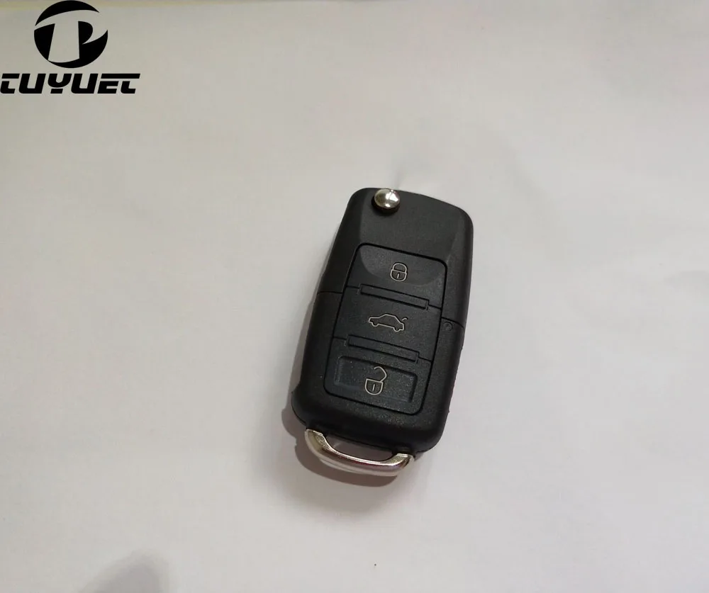 

Folding Car Remote Flip Key Shell Case Fob For Volkswagen VW Jetta Golf Passat Beetle Polo Bora 3 Buttons Key Case