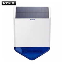 KERUI-sirena Solar estroboscópica grande para exteriores, sistema de alarma GSM de seguridad para el hogar, con respuesta intermitente, SJ1, 433mhz, para W181, W204