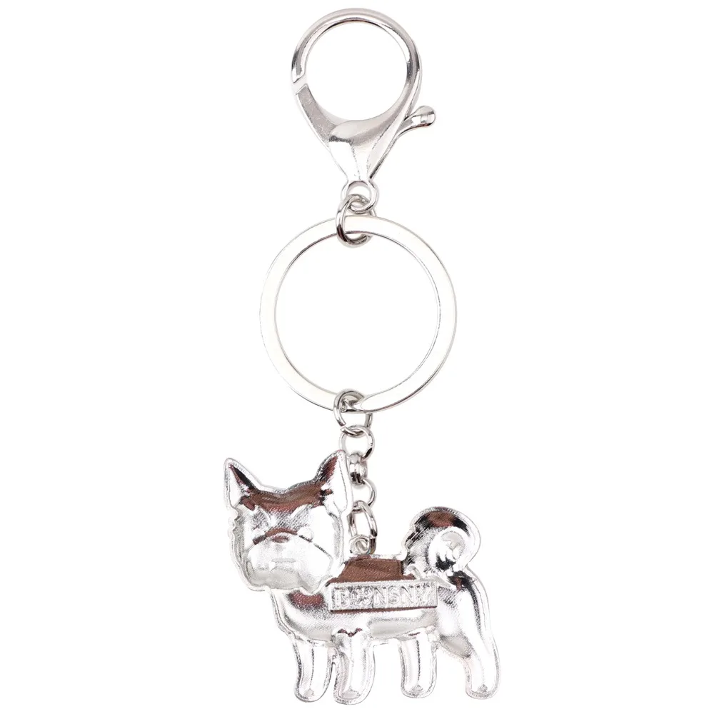 WEVENI Metal Yorkie Yorkshire Dog Key Chain Key Ring Bag Charm Car Key Holder 2017 New Enamel Keychain Jewelry For Women Bijoux