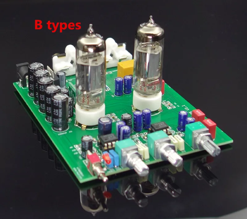 DC12V NE5532 + 6J5 Bluetooth 4.2 Fever level 2 tone Treble bass adjust Tube preamp preamplifier amplifier