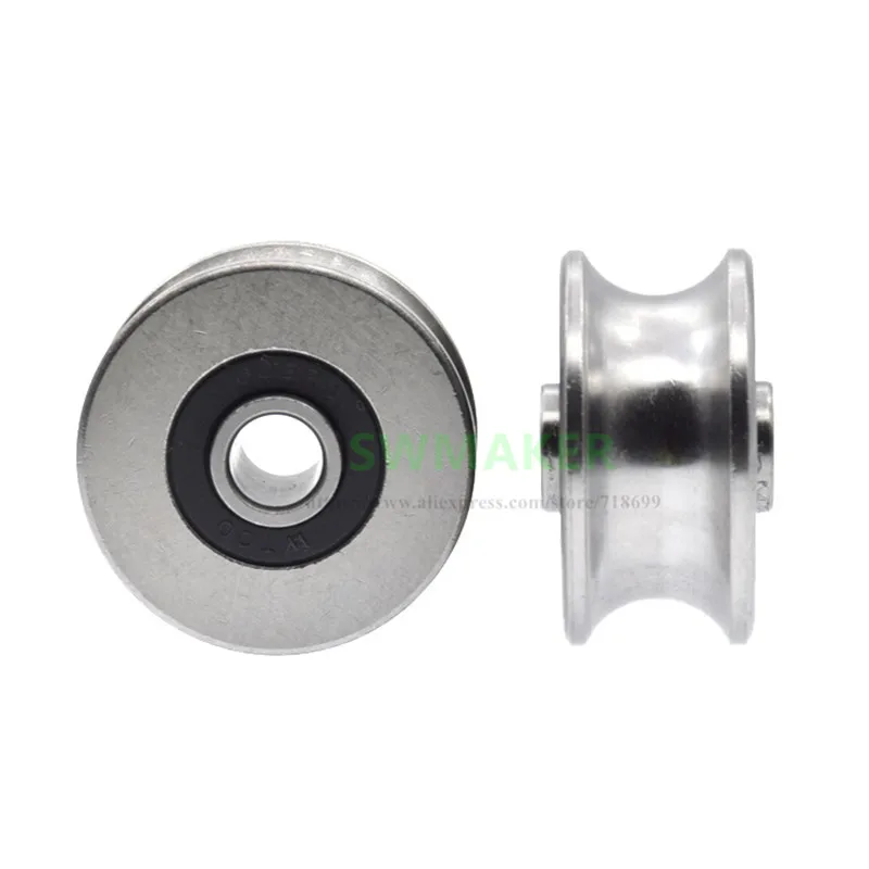 1pcs 8x35x17mm 8mm Bore Bearing with 35mm 440C Stainless Steel Pulley U Groove Track Roller Bearing High Quality