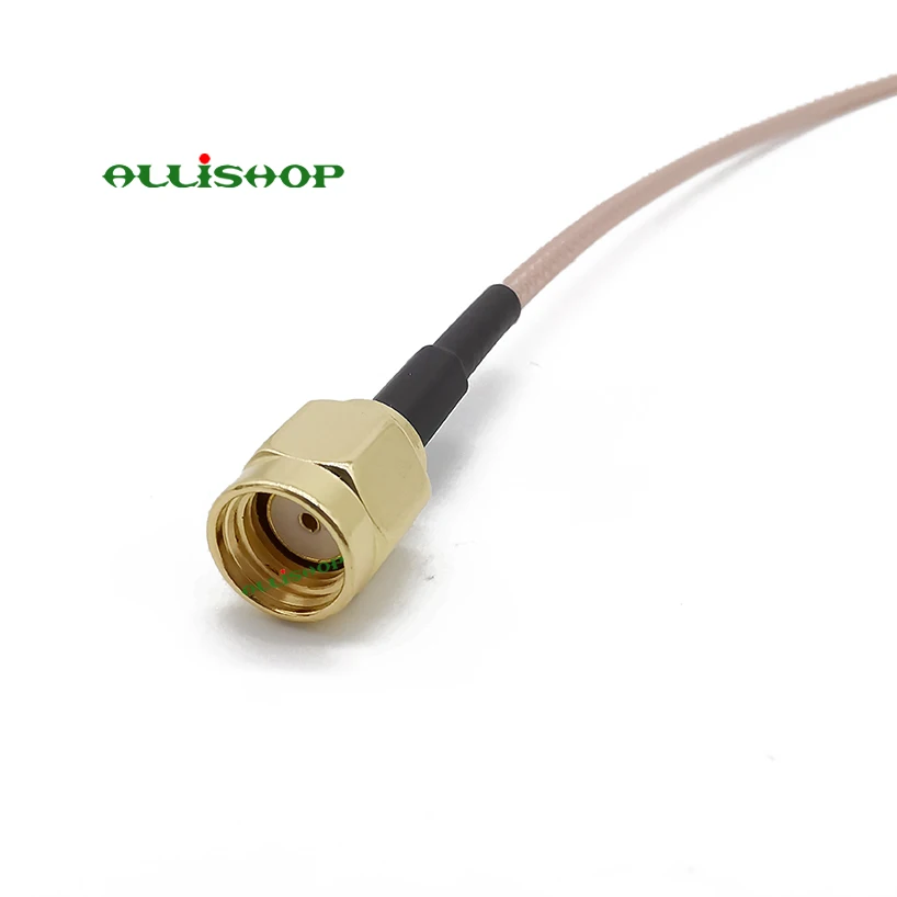 ALLiSHOP 0-6Ghz wifi pigtail RP-SMA male to RP-SMA female connector RF Coaxial jack plug low loss RG316 for FPV Antenna router