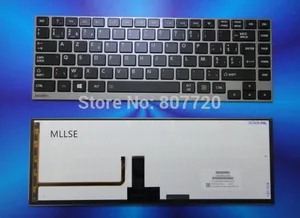 Бельгийская клавиатура с серебристой рамкой, черные клавиши для Toshiba U900 U940 U840 U800 U800W U835 с подсветкой