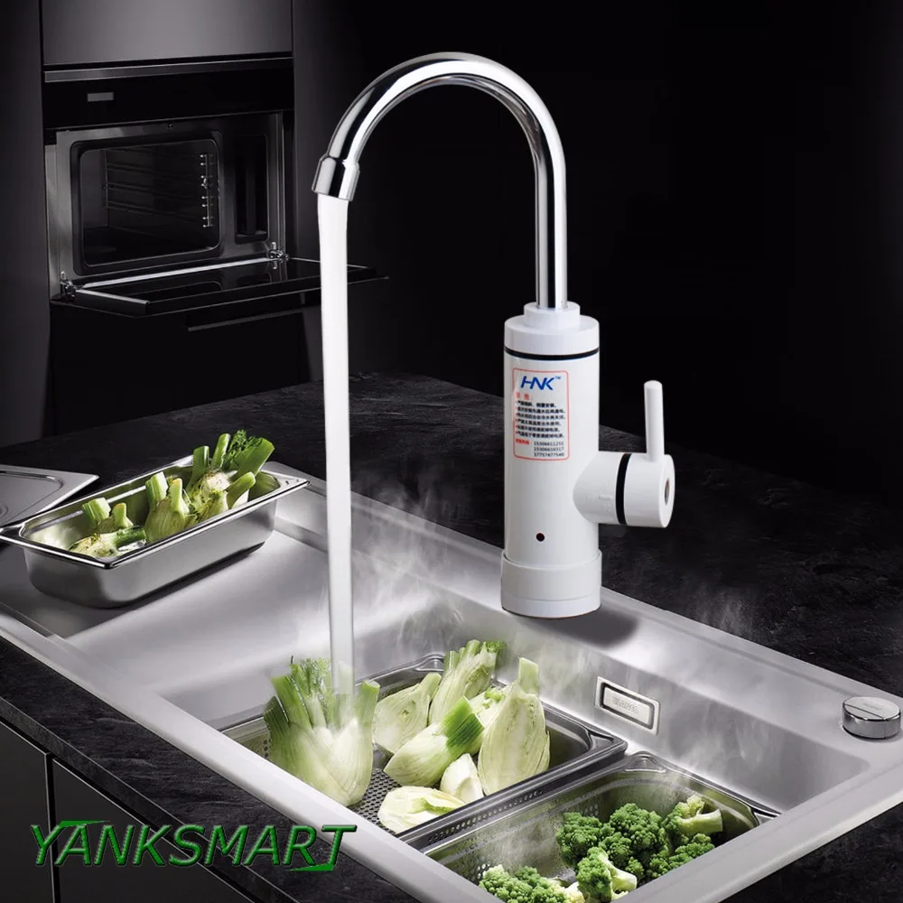 

YANKSMART Electric Instant Tankless Auto Heater Faucet Kitchen Hot Water Cold Filtration Heat Water Tap