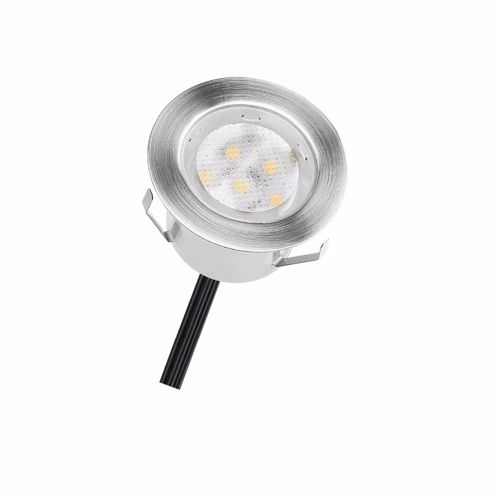 QACA LED Outdoor Deck Lights Inground LED Landscape Lamps for Walkway Garden Yard Driveway Pool Paths IP67 DC12V 1W Lighting