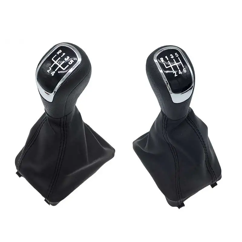 5 6 Speed Car Accessories Gear Shift Knob Giator Leather Boot Lever Stick Head Cover Case For Skoda Superb 3T MKII (2008-2012)