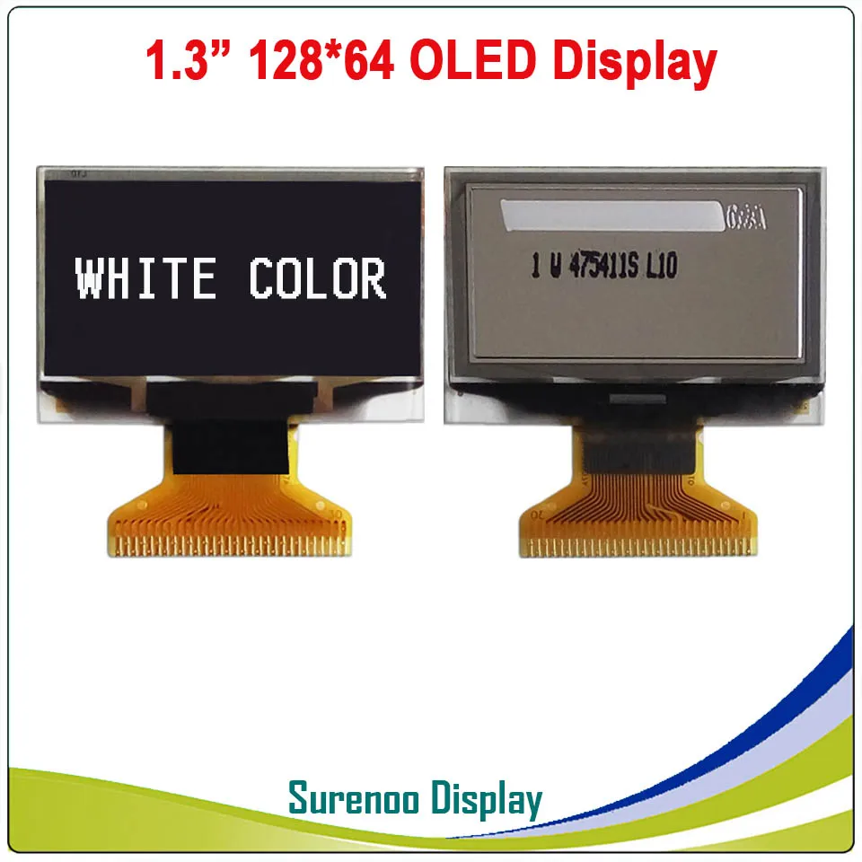 Real OLED Display, 1.3" 128*64 12864 Graphic SPI I2C IIC LCD Module Display Screen LCM SH1106 Controller