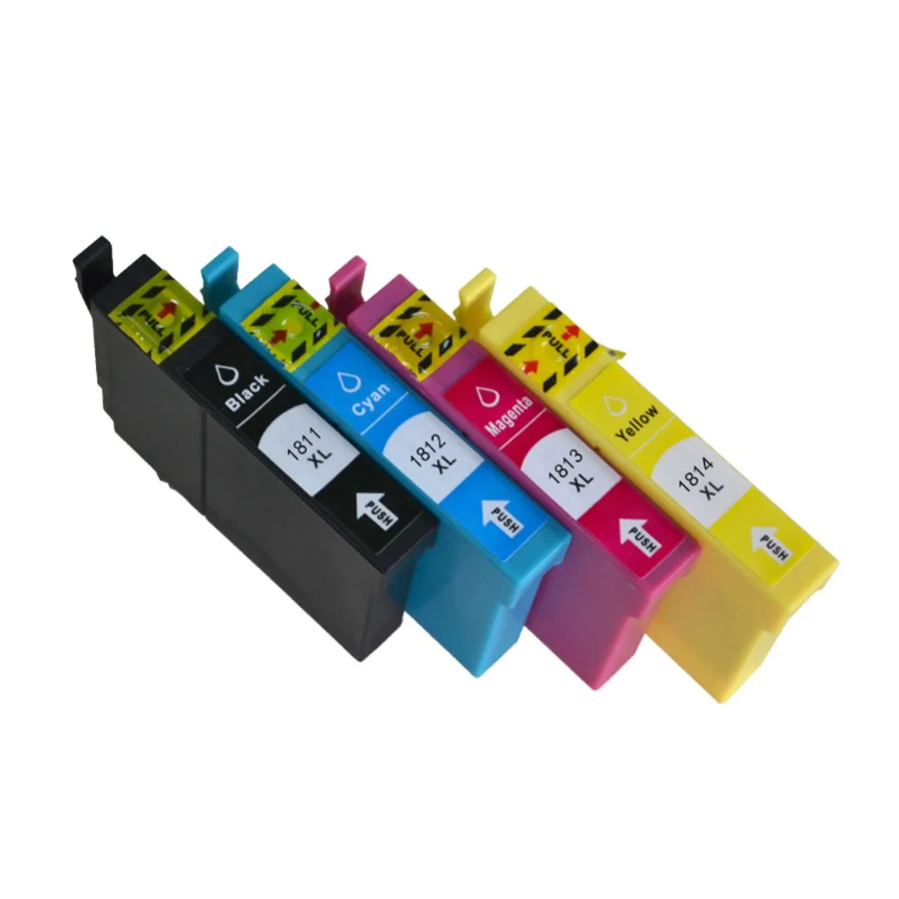 Cartucho de tinta Compatible con EPSON T1811, T1812, T1813, T1814, XP-215, XP-312, XP-412, XP-415, XP-202, XP-102