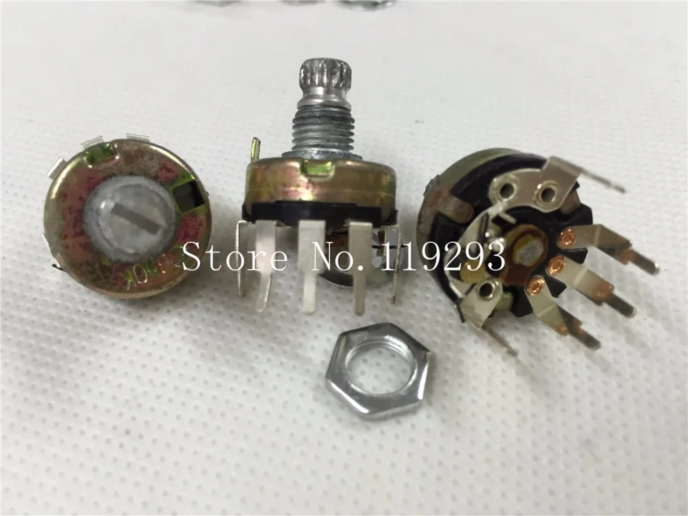 

[bella]17 -type potentiometer with switch B50K shaft length 11MM--10pcs/lot