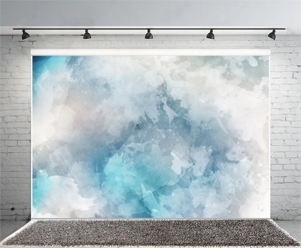 Laeacco Vinyl Chụp Ảnh Nền Gradient Tường Photophone Đồng Màu Đám Mây Cho Bé Chân Dung Ảnh Phông Nền Cho Studio Ảnh