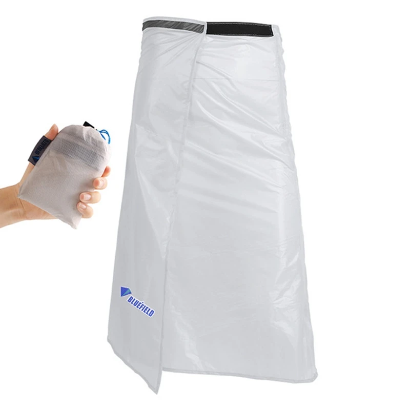 Lightweight 15D Silicone Coating Rain Gear Rainwear Long Rain Kilt Waterproof Skirt Pants Trousers  For Outdoor Hiking Camping