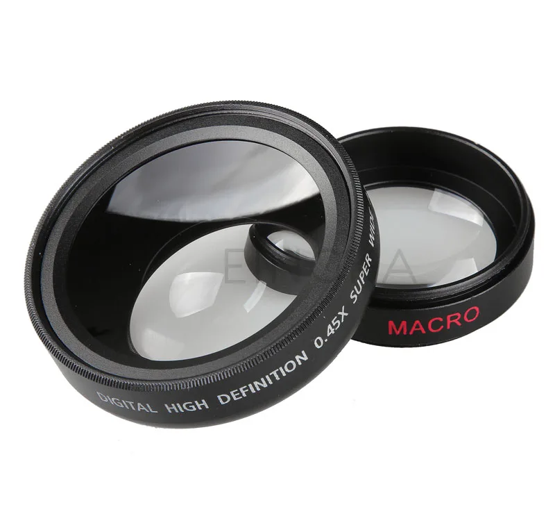 0.45X Super Wide Angle Lens + 12.5X Macro Camera Lens 37mm Thread Mount