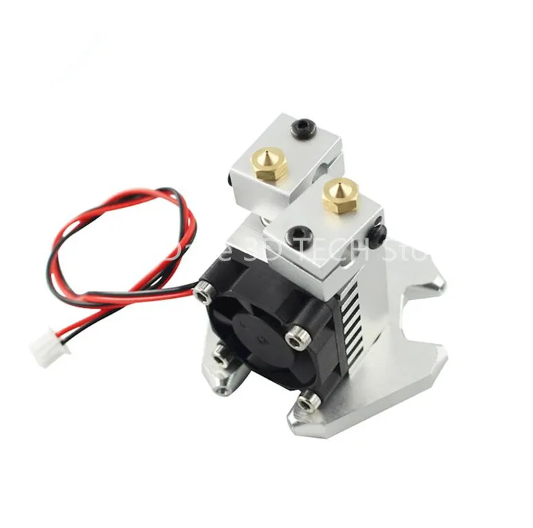 1.75/0.4mm Delta Kossel V6 Aluminum Alloy metal Dual fisheye effector hotend full kit withwith Fan kit for 3D printer