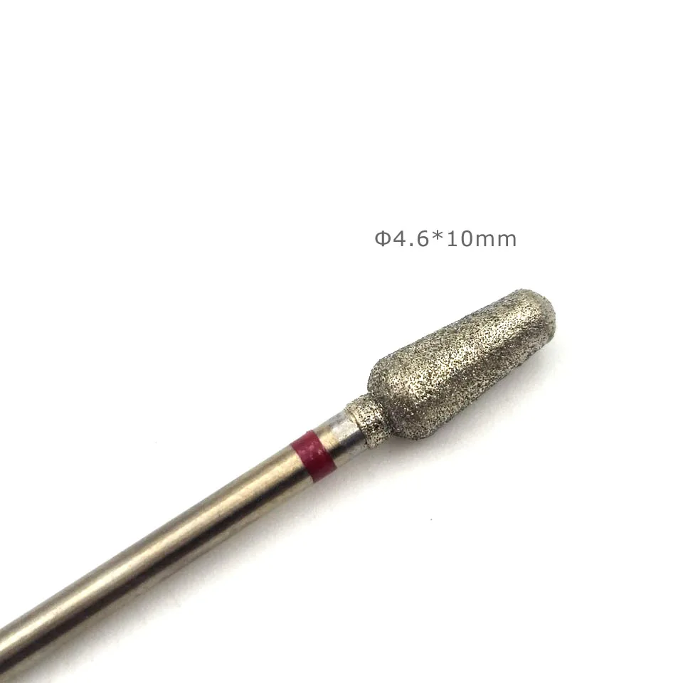 HYTOOS Round Top Diamond Nail Drill Bit 3/32" Rotary Burr Manicure Cutters Electric Drill Accessories Nail Mills Tools-LD0510D