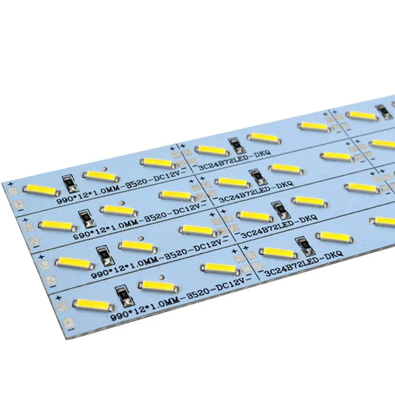 100m Led 8520 smd DC12V 72LEDS 120LEDS Hard strip Led bar light 12V Aluminium for kitchen cabinet Warm/Cold White