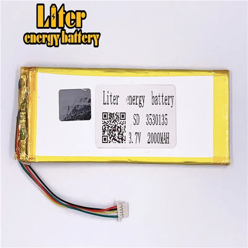 

plug 1.0-5P Customized 3.7 V 3530135 2000mah li-polymer battery li polymer rechargeable battery