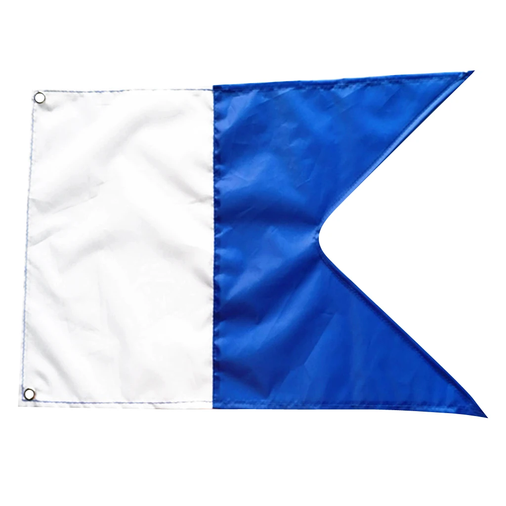 50x35cm Duiken Dive Boat Alpha Vlag Nationale Banner Internationale Teken Polyester Taffeta