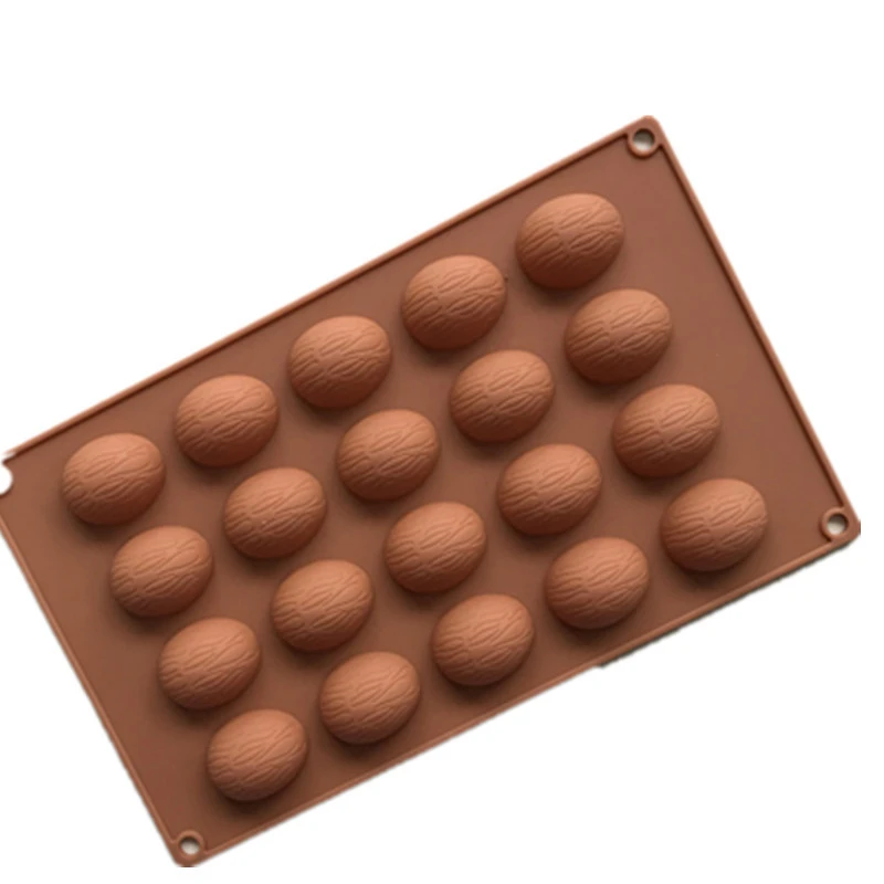 20 Holes Walnuts Nuts Shape Cake Chocolate Molds Silicone Pudding Mold Household DIY Cake Baking Tools  H020