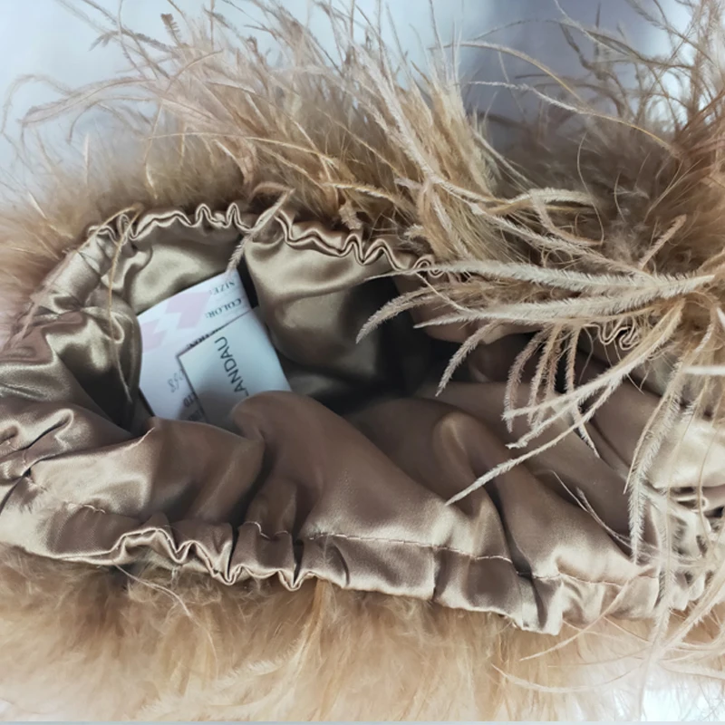 Nuovo 100% naturale dei capelli dello struzzo del reggiseno della biancheria intima delle donne cappotto di pelliccia vera pelliccia di struzzo cappotto di pelliccia mini gonna