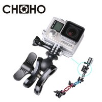 CNC Ball Butterfly Clip Arm Clamp Mount Aluminum mental Diving Lights For Gopro 11 10 9 SJCAM Xiaomi Yi 4K II EKEN Accessories