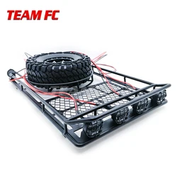 Portapacchi professionale portapacchi con 6led Light 1/10 Rc Crawler D90 per Axial per Scx10 Rc accessori S316