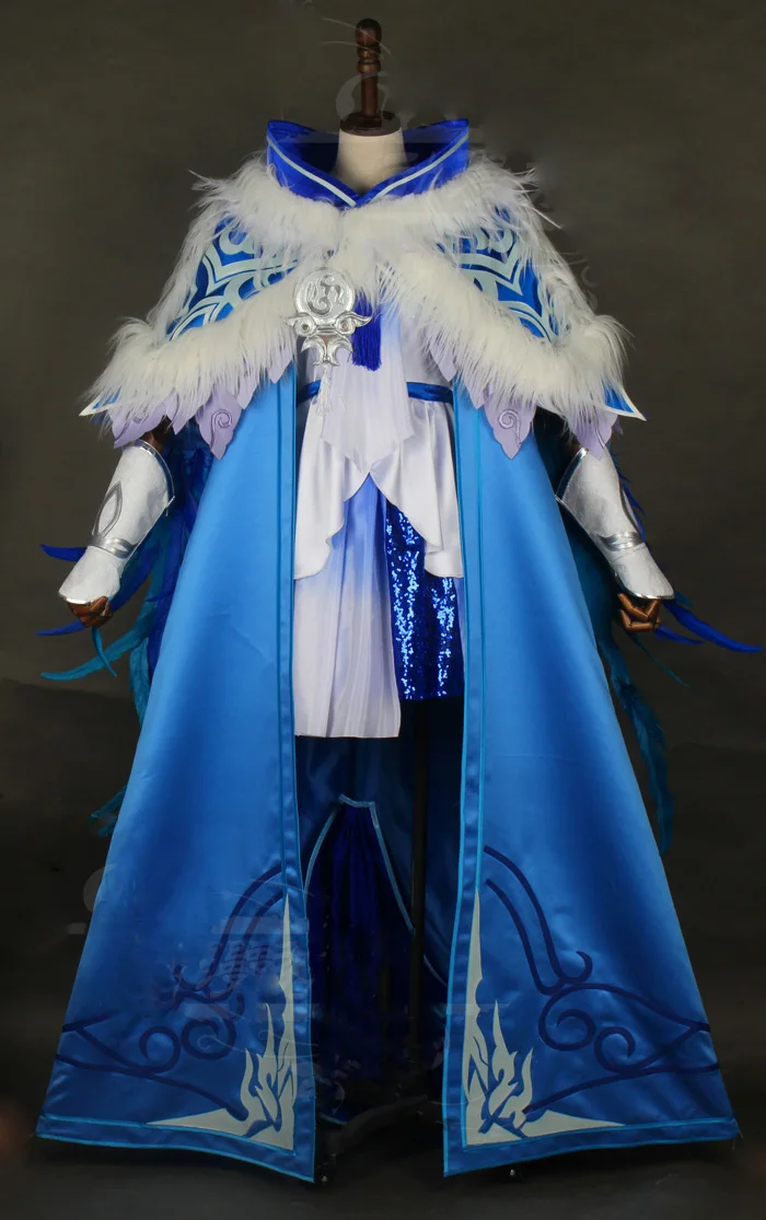 Jian Wang III Cosplay Hanfu Blue Box NPC Lolita Junior Girl Cosplay Hanfu Can customize 3XL 4XL super large size