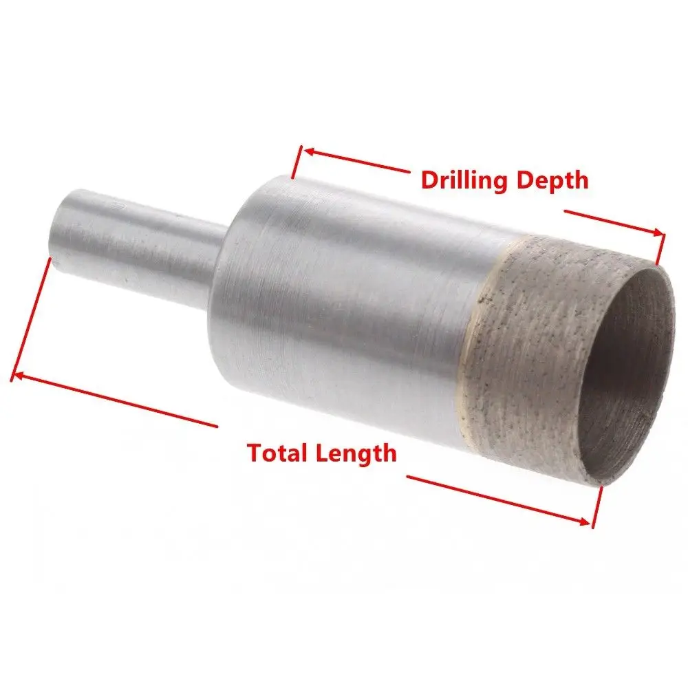 4-20mm Sintered Diamond Core Drill Bits Straight Shank 10mm 3/8" inch Wet Hole Saw for Glass Stone Tile Ceramic ILOVETOOL