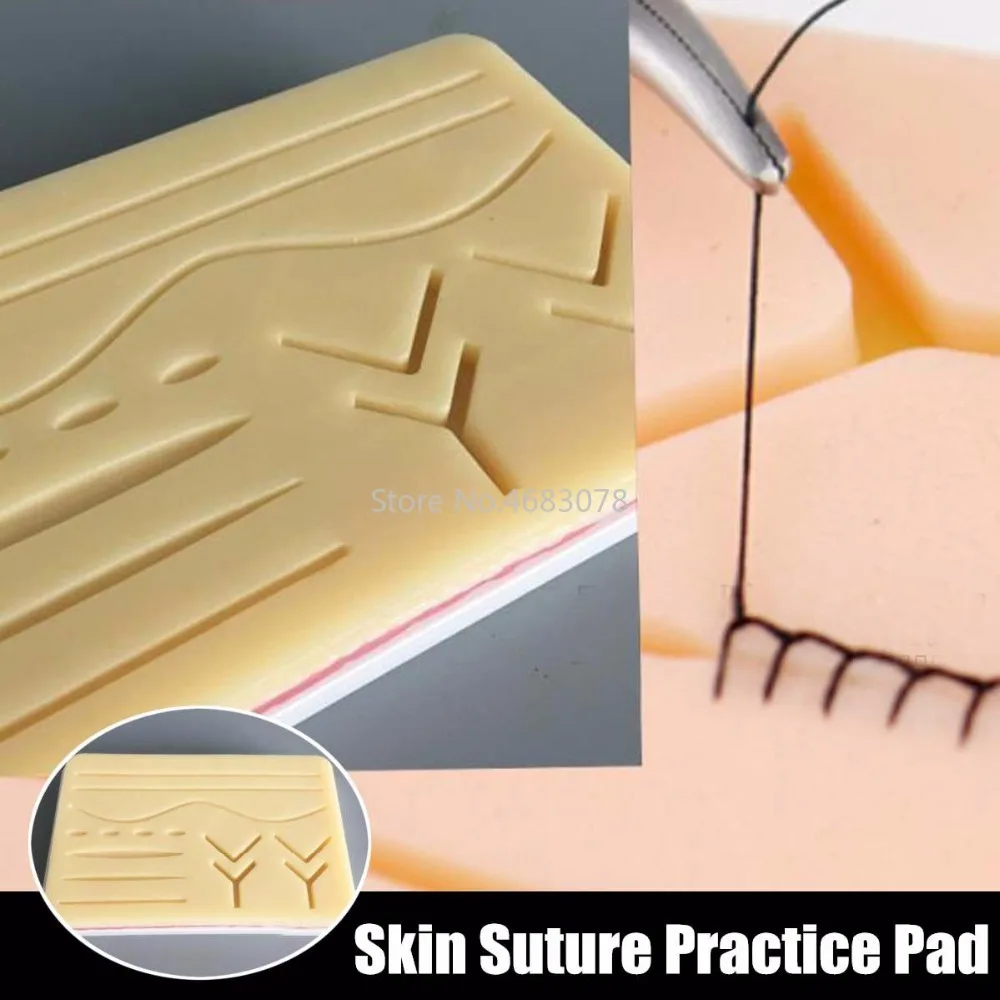 3Types Medical Suture Training Kit Human Traumatic Skin Model Suturing Practice Training Pad Set Doctor Nurse Teaching Resources