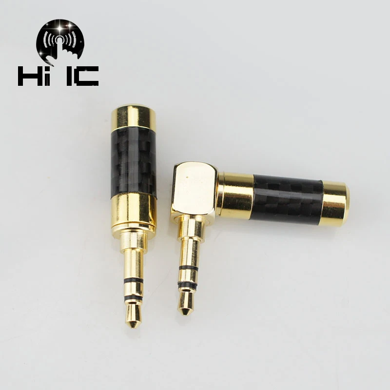 1 шт. P3.5 PL3.5 позолоченное углеродное волокно 3,5 мм стерео разъем для наушников аудио паяльники переходник R разъем