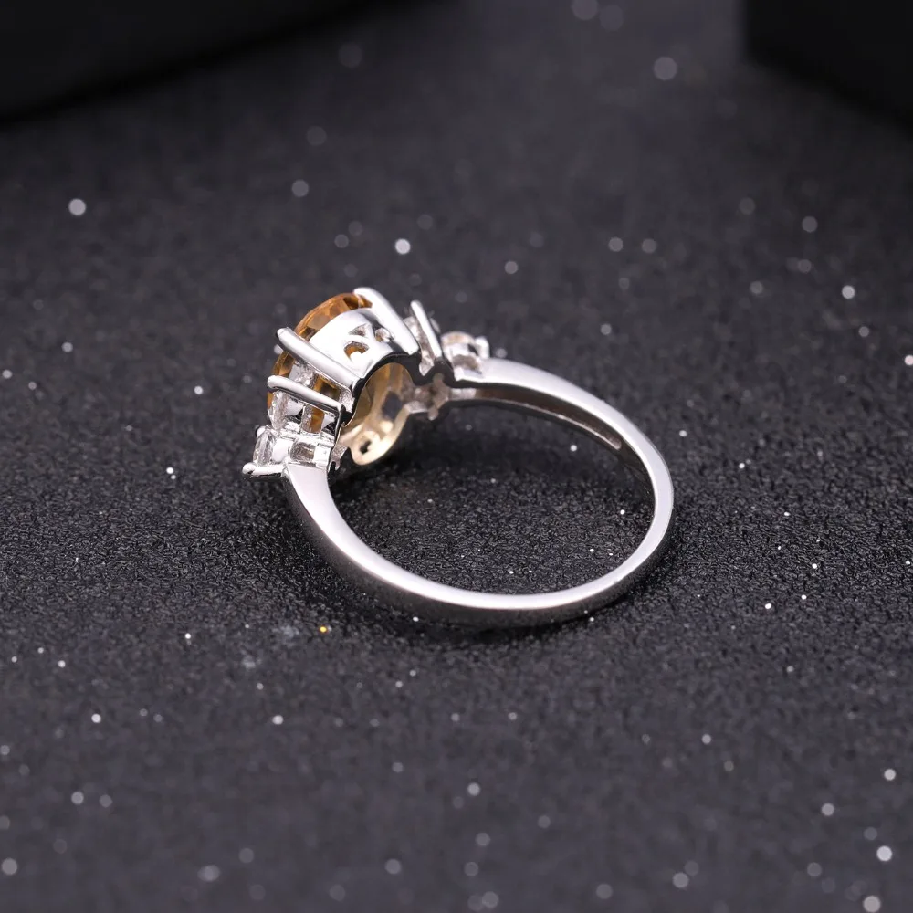 GEM'S BALLET Classic Oval 2.60Ct Natural Citrine Anniversary Rings For Women 925 Sterling Silver Gemstone Ring Fine Jewelry - Image 3