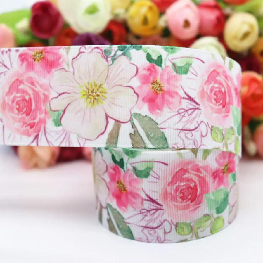 10 Yards Blumen-/Kuchenmuster-Grosgrainband 1,5" 38MM für Haarschleifen, DIY-Bastelarbeiten, handgefertigte Accessoires M19042402 – Detail 5